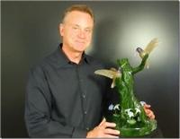 Portrait of Lyle Sopel: Lyle Sopel with "Enchanted Forest" (2013). Photo courtesy of Lyle Sopel.